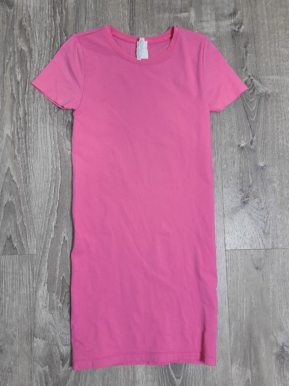 Fabletics Hot Pink Seamless Short Sleeve Athletic Mini Dress Bodycon - Sz Small